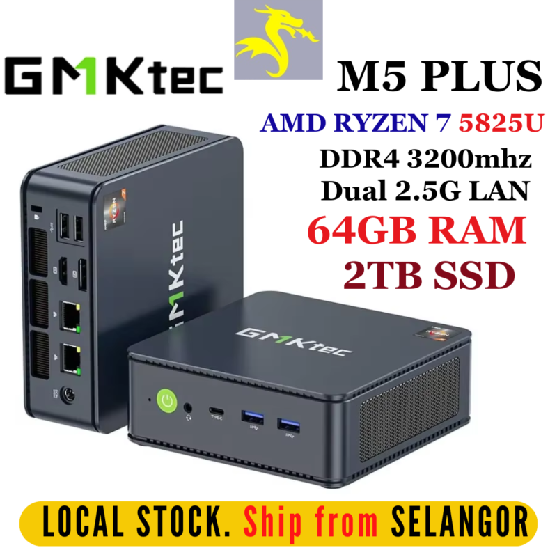 gmktec m5 plus amd ryzen 7 5825u