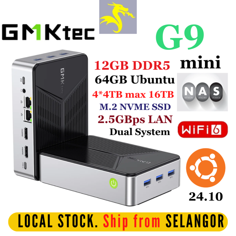 gmktec g9 intel n150 mini nas ubuntu windows mini pc